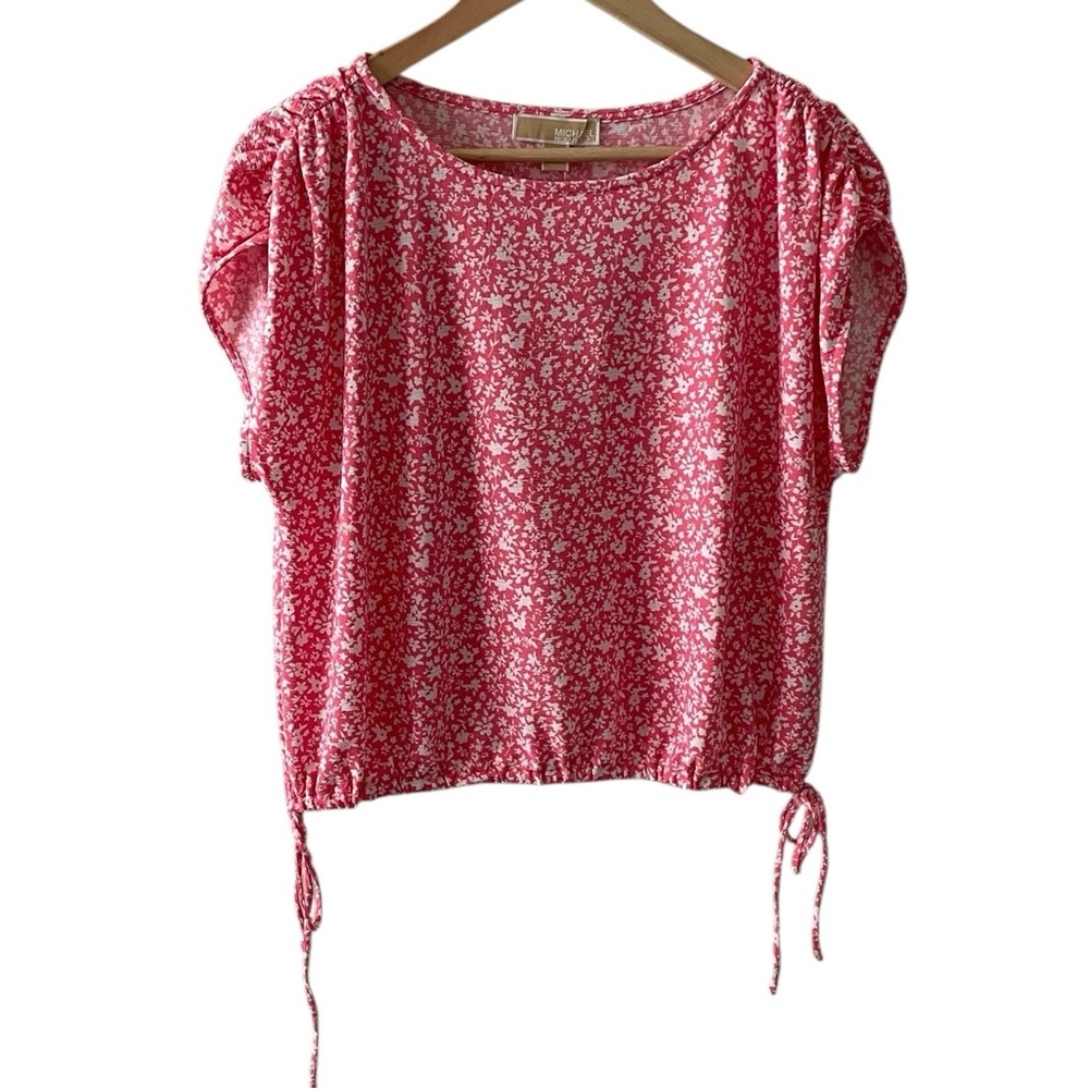 Michael Kors Camelia Rose Floral Romantic Pink Women's Top Size M
